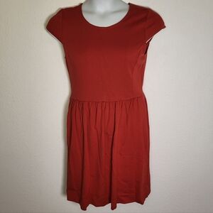 Madewell Ponte Screenplay Dress in Red with Pockets size Medium
